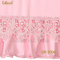 Girl Pink Lace A-line Dress- DR 3004