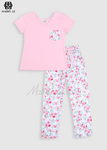 FLORAL PRINT HOMEWEAR SET  - MD34