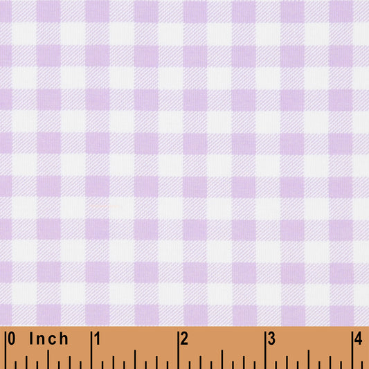 K302- pale Lavender gingham knit