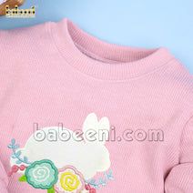 Rabbit applique baby cardigan - ST 108