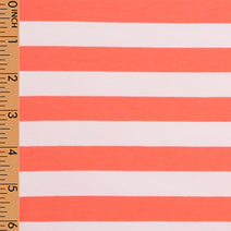 K115- Coral Stripe Knit Fabric