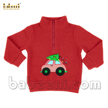 Car applique children cardigan - ST 048