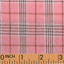 T41- pink, brown flannel fabric