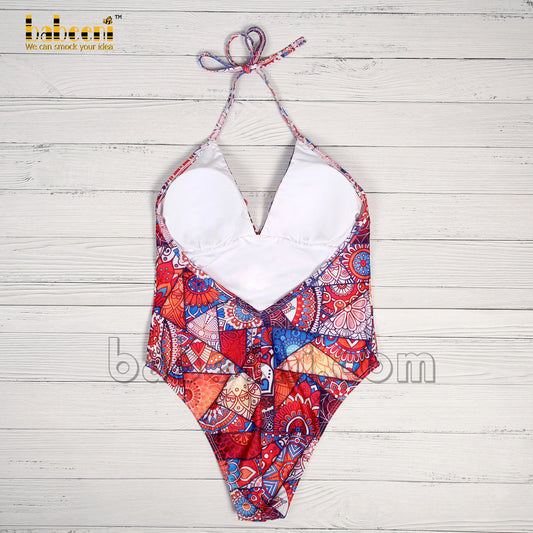 Lovely ocean floral girl swimwear for mommy - FWM 14