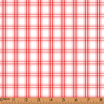 P6 -Red windowpane plaid fabrics