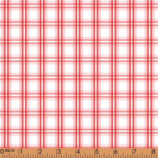 P6 -Red windowpane plaid fabrics