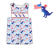 F176- dino, flag with blue woven printing 4.0