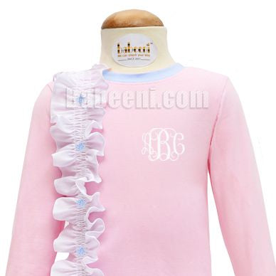 Baby Girl  3D Ruffle  Monogrammed Outfit- DR 2825