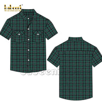 Boy green tartan shirt - TB 11