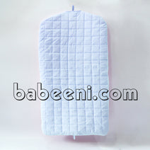 Custom name hand smocked quilted garment bag - QA 06