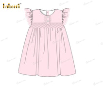 Honeycomb Smocking Dress In Pink For Girl - DR3572