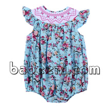 Lovely flower hand smocked bubble - DR 2530