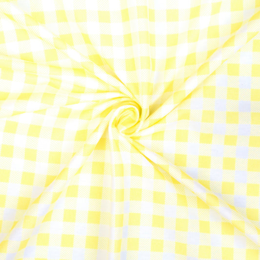 K304-New pale yellow gingham knit fabric printing 4.0