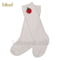 Impressive white baby strawberry wool socks- HS 01