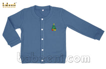 Nice Christmas tree applique cardigan - ST 041