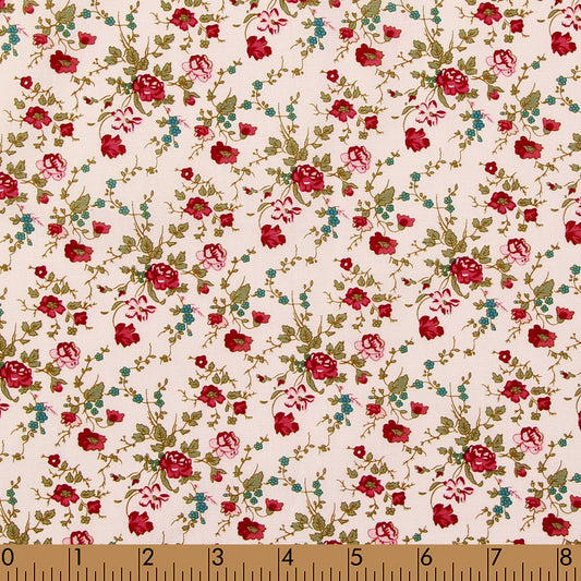 F8.0 - Red and turquoise floral