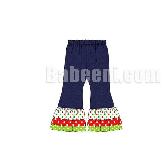 Navy pique plain pants for girls - BT 42