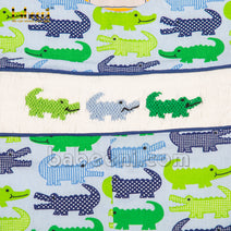 Smocked crocodile boy shortall - BC 927