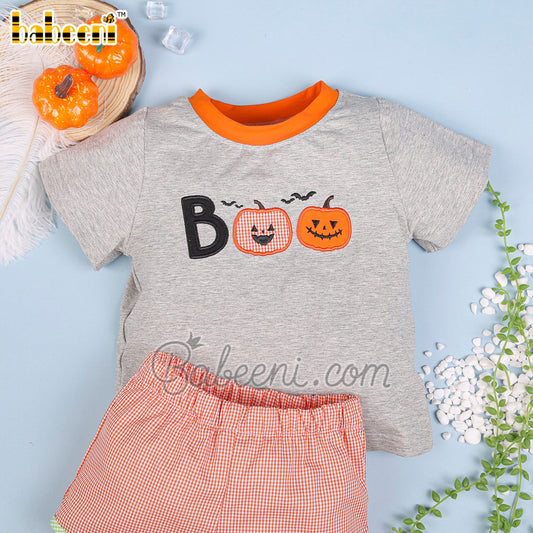 Nice Boo applique boy set clothing – BC 1043