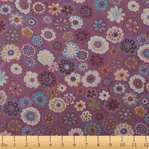 F36- grape wine vintage floral fabric