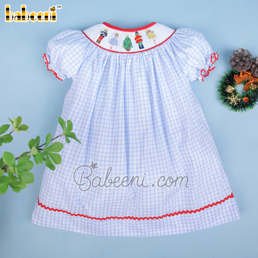 Christmas patterns smocked bishop dress – DR 3470