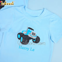 Fancy car applique daddy & me shirt – DM 30