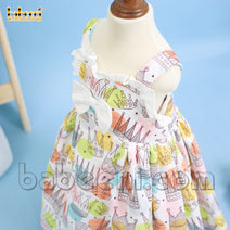 Fancy diadem handmade dress for little girl - DR 3253