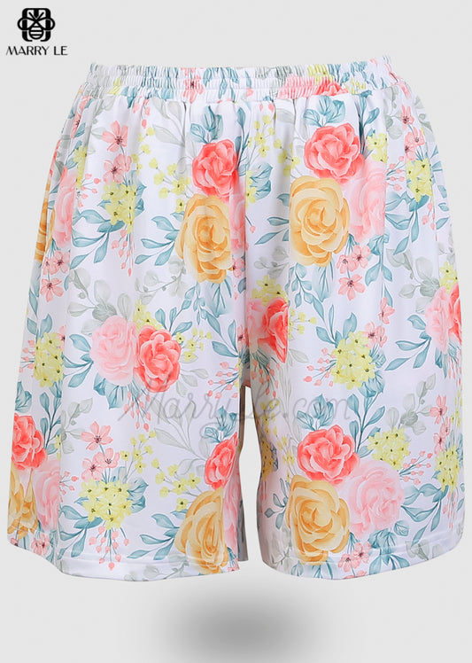 CASUAL COLORFUL FLORAL WOMEN SHORT - MD505