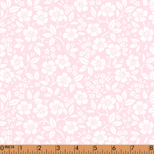 F136- Pink with white floral pique printing 4.0