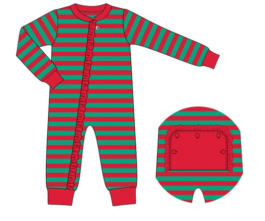 K44.0 - Red and green stripe knit