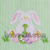 Bunny with egg applique outfit - DR 2204