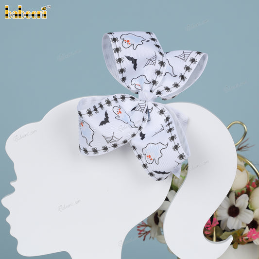 Great halloween theme pattern grosgrain ribbon girls bow - HB 142