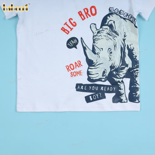 Boy T-shirt White Rino - BC1224