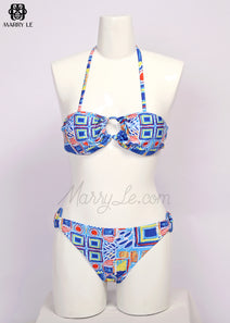 LOVELY MOSAIC PICTUREQUE GIRL SWIMWEAR FOR MOMMY - MD 91