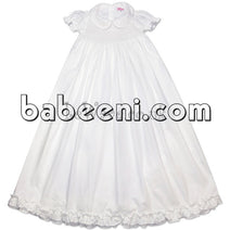 White geometric Christening Gown - CG 01