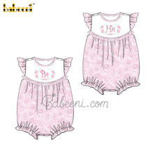 Flower embroidery bubble for newborn – GS 13