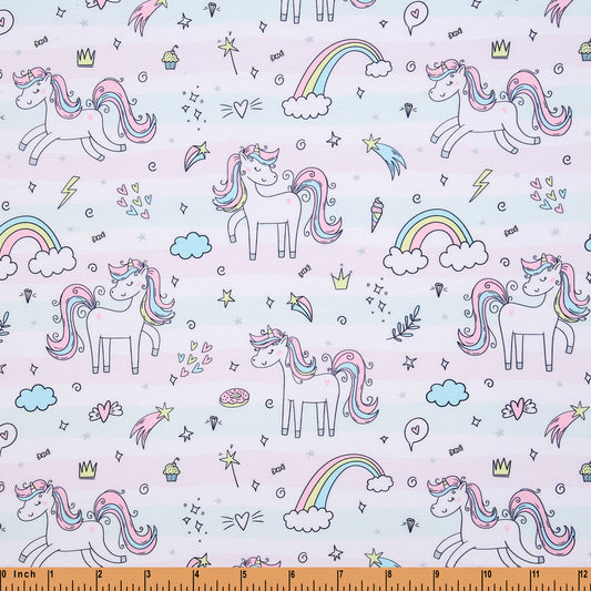 K373- unicorn, rainbow knit printing 4.0