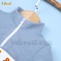 Hand smocked Nut Crackers cardigan - ST 103