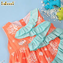 Sea Living Coral Girl Dress- DR 2922