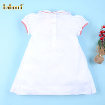 Christmas leaves white dress - DR3888