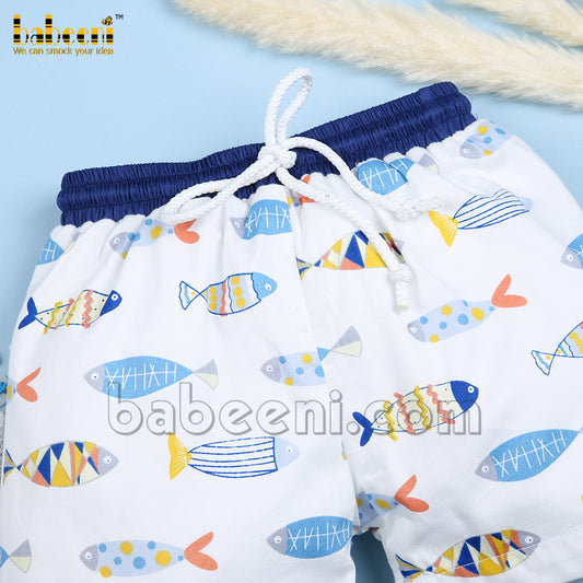 Colorful fish boy trunks - SW 557