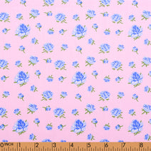 F27- Pink with blue floral fabric