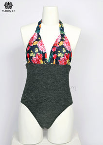 LOVELY BIG PEONY FLOWERS GIRL SWIMWEAR FOR MOMMY - MD 95