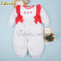 Santa embroidery girl bubble - DR3749