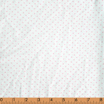 K86.0cc - white with tiny pink dot knit retardant fabric