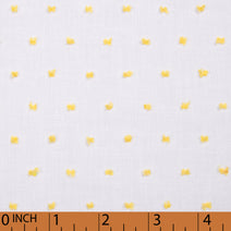 O31- White with Yellow Swiss dot fabric