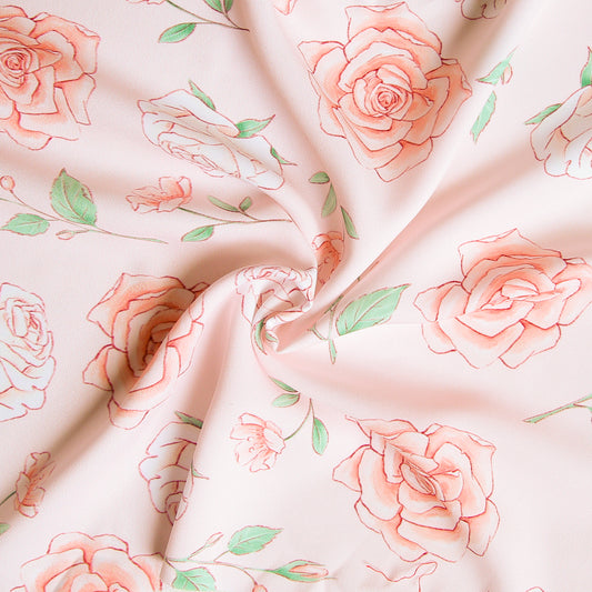 V2- Pink floral viscose fabric printed 4.0 (2)