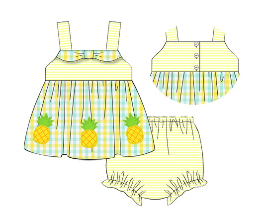M64 -Yellow & BabyBlue plaid fabric printing 4.0