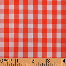 B57-Dark orange check fabric