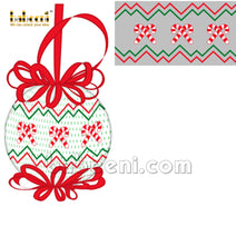 Candy smocked Christmas ornament - CO 14